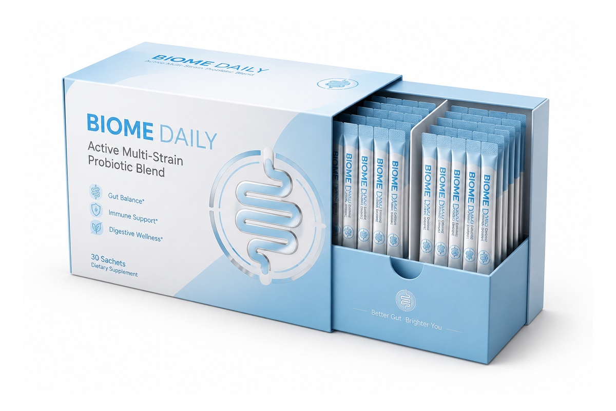 Probiotic Stick Pack Sachet Sliding Drawer Dispenser Box packaging product