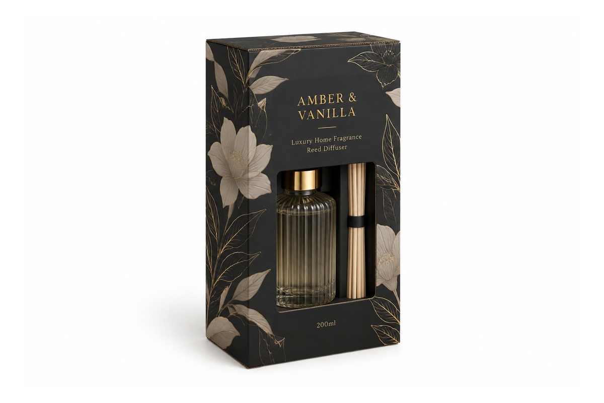 Reed Diffuser Glass Bottle Protective Outer Box front view