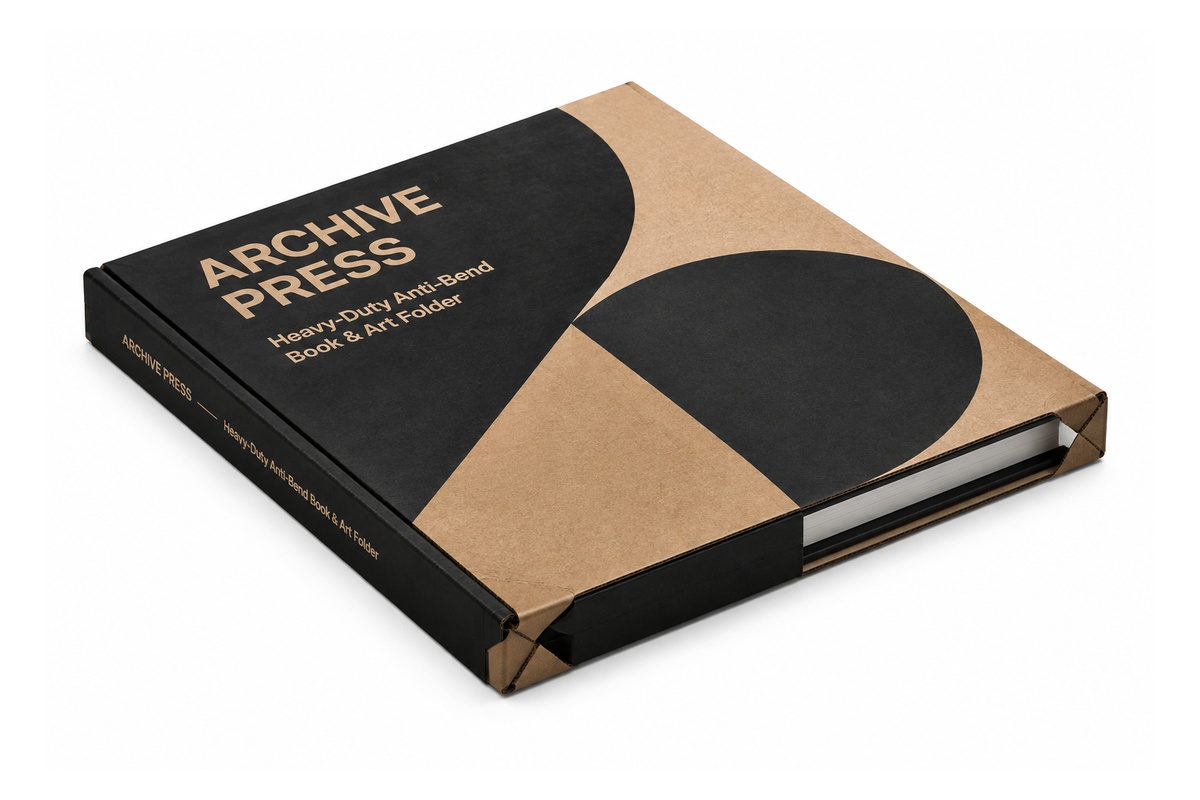 Wrap-Around Corrugated Book Folder Mailer with Buffer Edges packaging product
