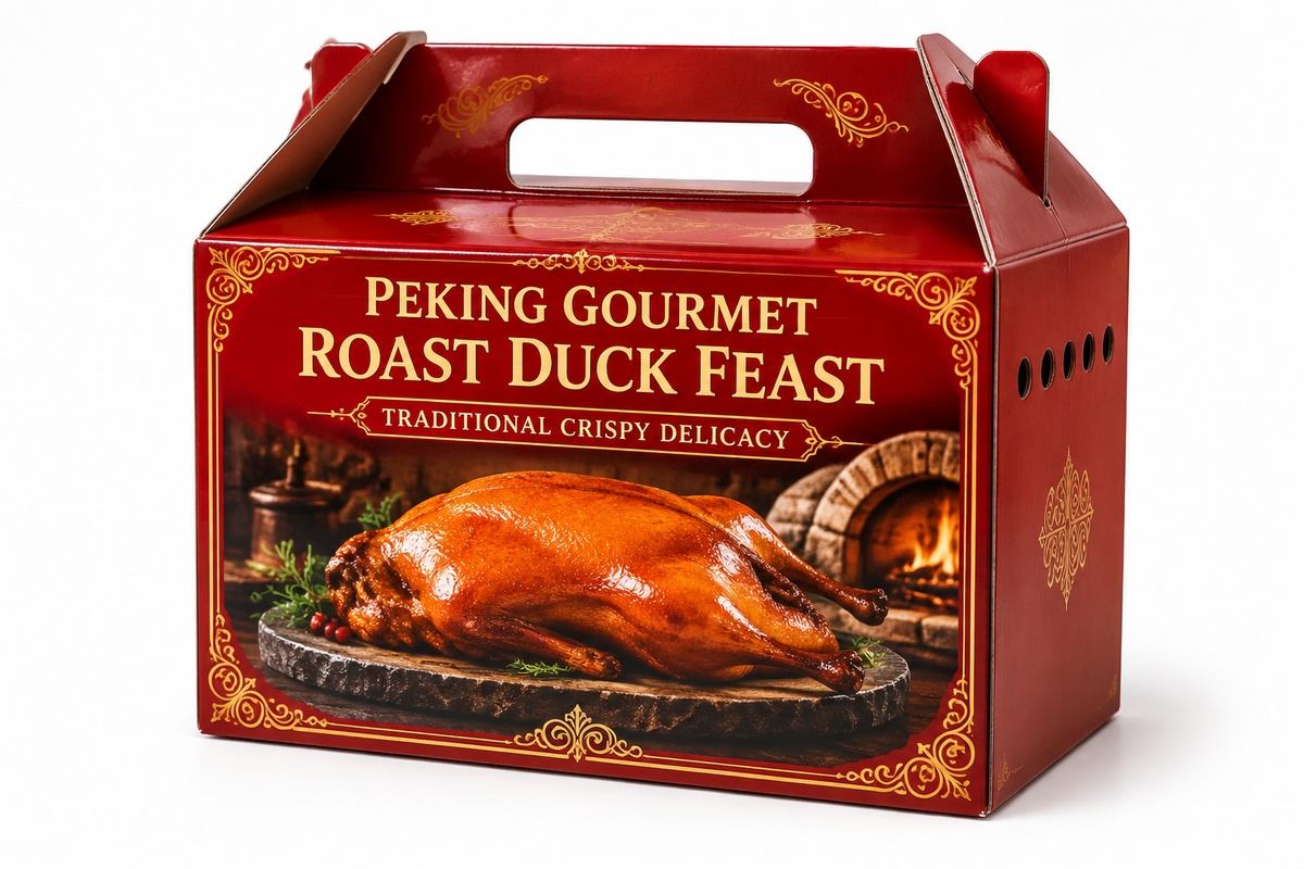 Peking Roast Duck Feast Thermal Carry Handle Box packaging product