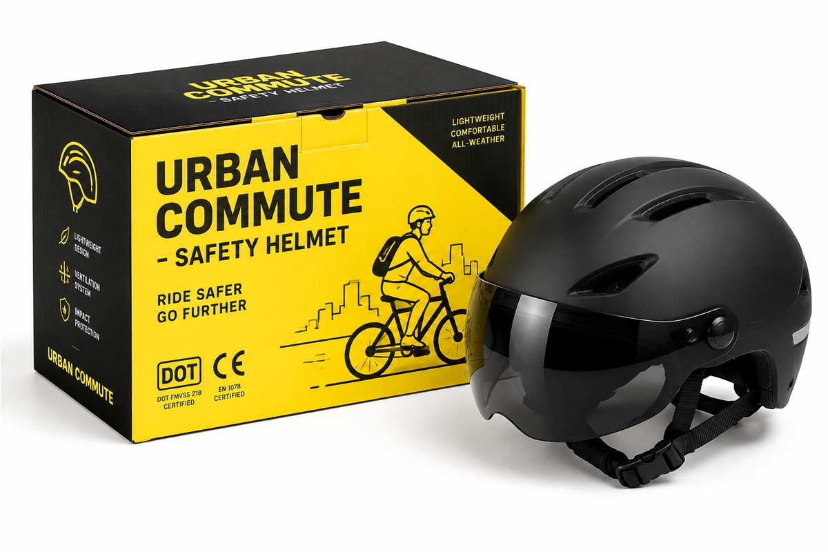 Electric Scooter Commuter Helmet Corrugated Folding Box packaging product
