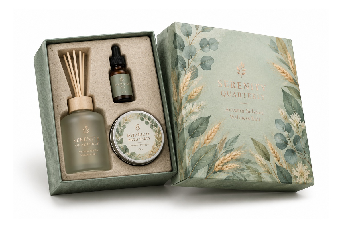 Seasonal Aromatherapy & Bath Discovery Ritual Set Box packaging product