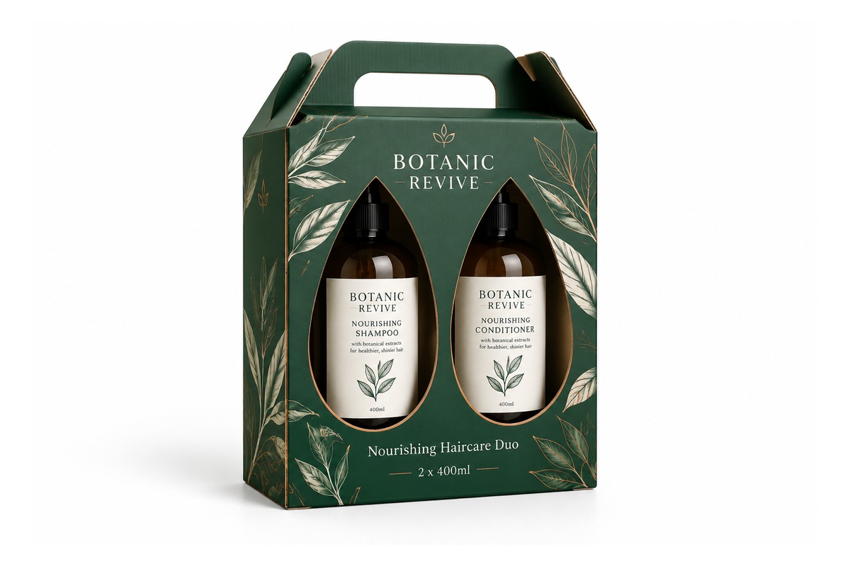 Shampoo & Conditioner Duo Carry Gift Box packaging product