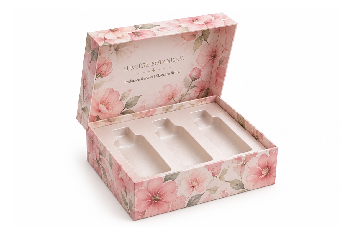 Luxury Skincare Ritual 3-Piece Hinged Presentation Box packaging product