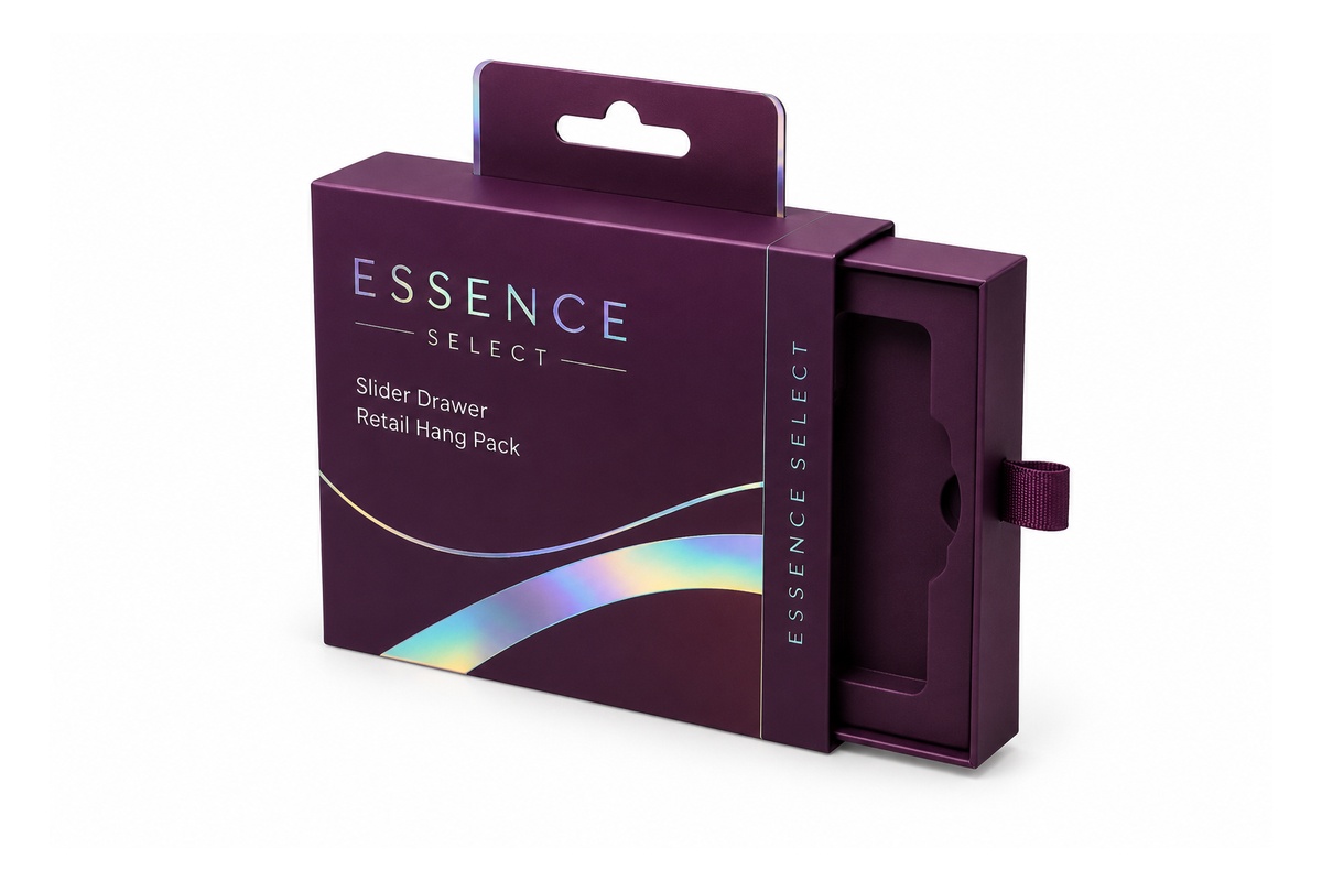 Slide Out Drawer with Hang Tab Retail Box packaging product