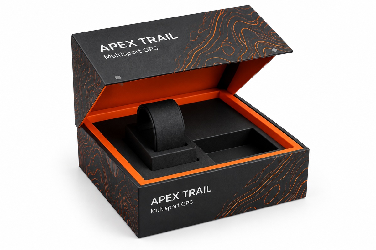 Outdoor GPS Smartwatch Magnetic Closure Presentation Box packaging product