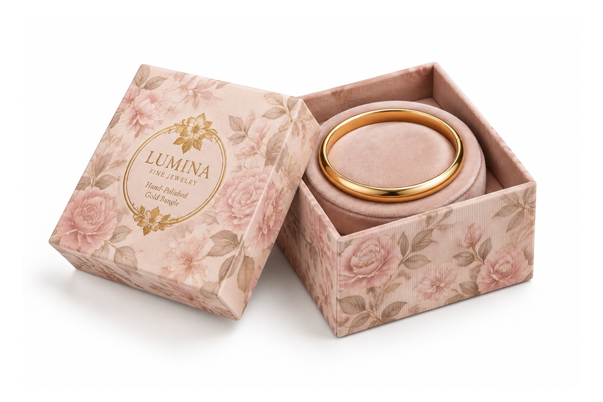 Luxury Square Lid & Base Bangle & Bracelet Jewelry Box packaging product