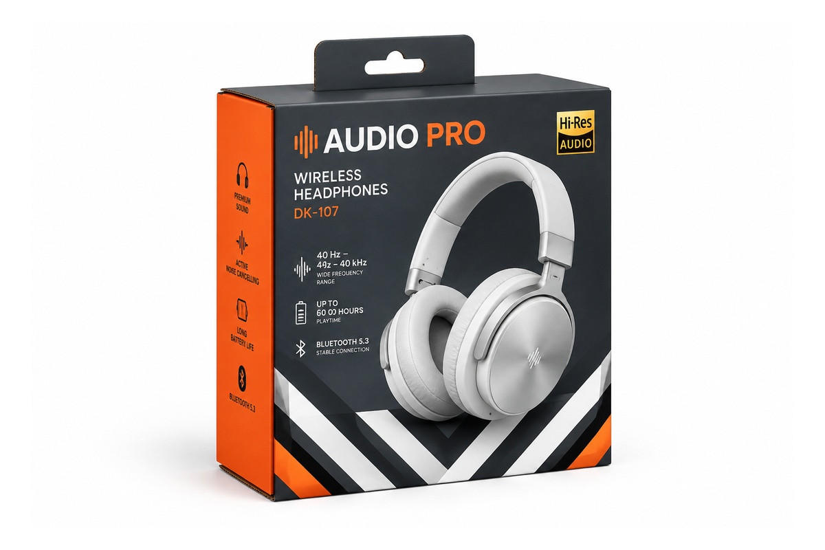 Studio Wireless Headphones Euro-Slot Hanging Micro-Flute Box packaging product