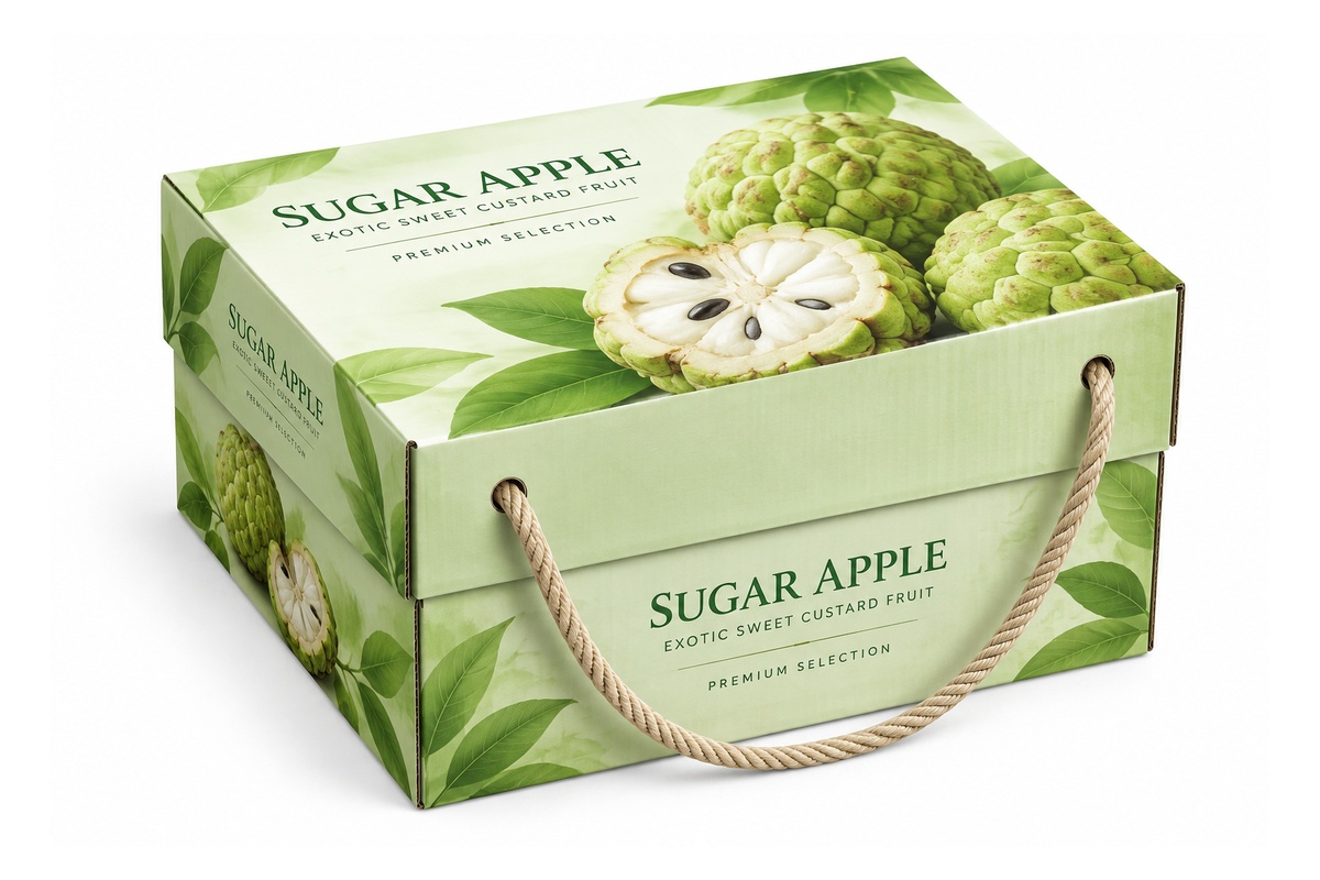 Tropical Custard Apple Two-Piece Corrugated Gift Box packaging product