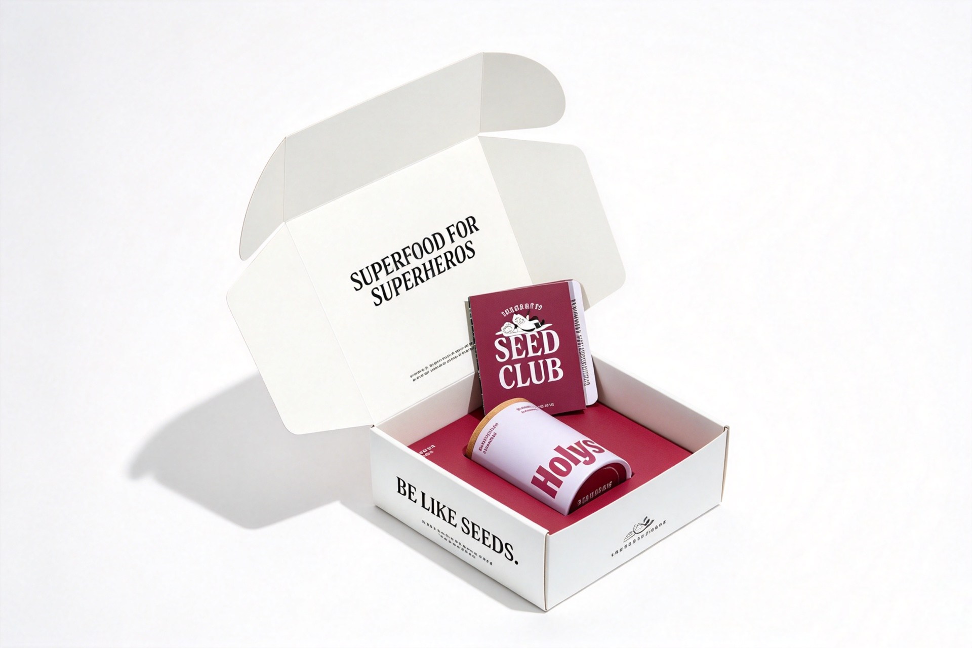 Superfood Seed Club Mailer Box with Inside Print front view
