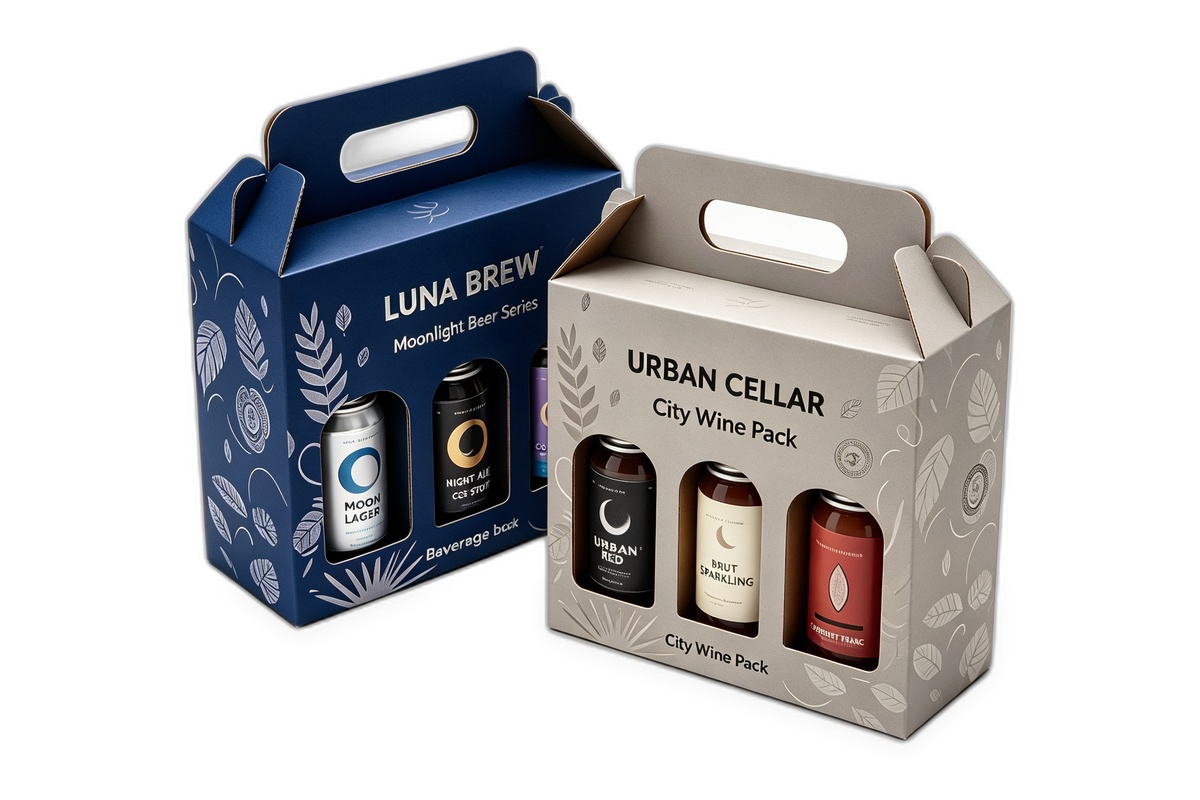 Urban Cellar Triple Canned Wine Carrier Box packaging product