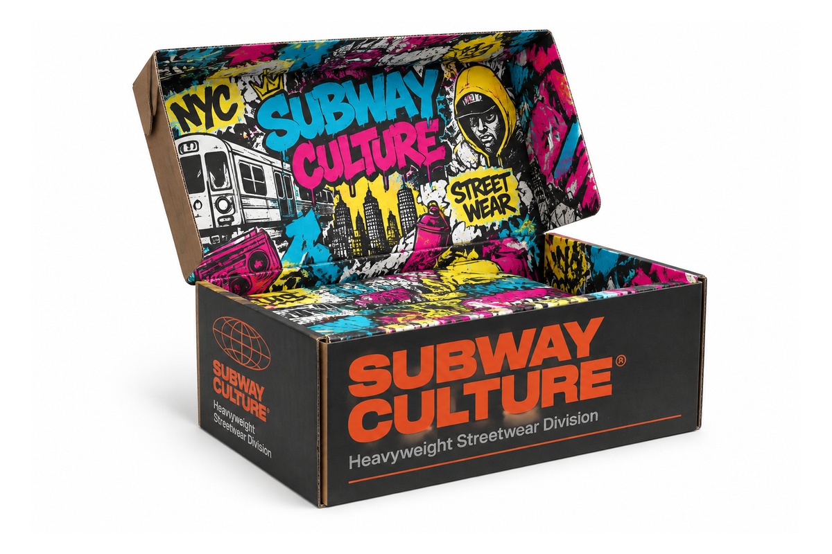 Streetwear Urban Hoodie Full-Color Inside-Printed Postal Box packaging product