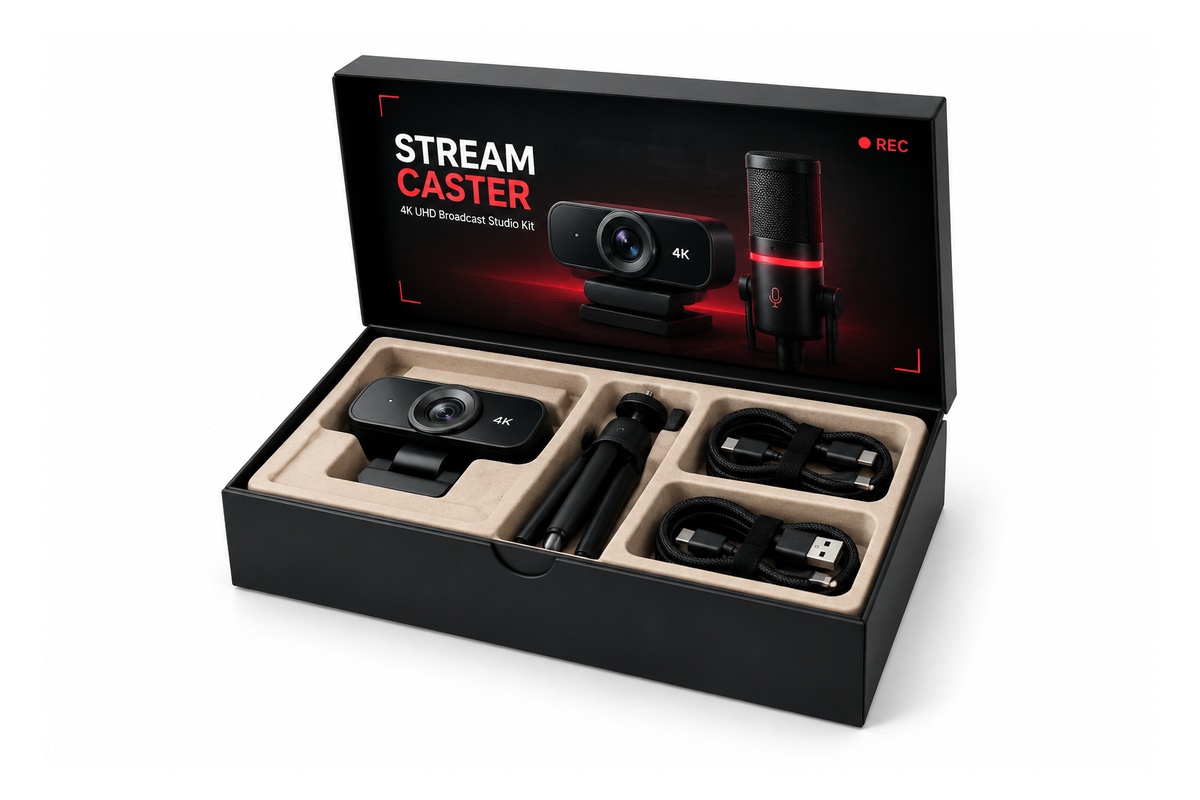 4K Broadcast Webcam & Audio Streaming Kit Modular Box front view