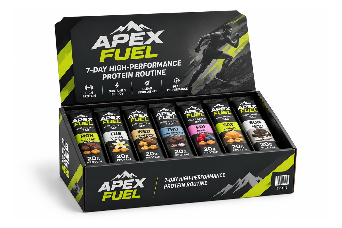 Weekly Fitness High-Performance Protein Bar Supply Box packaging product