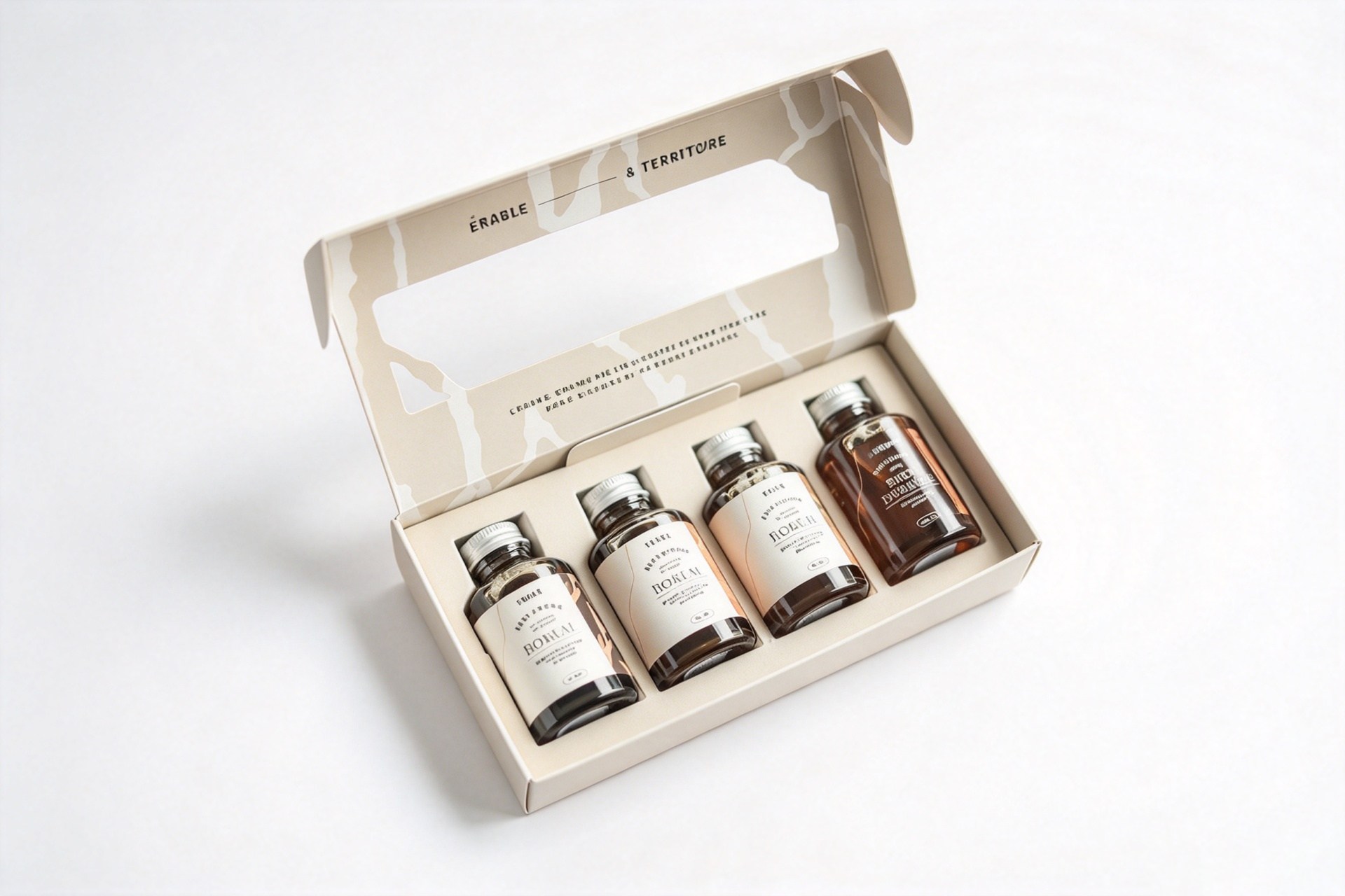 Windowed Essential Oil Gift Mailer Box with Insert front view